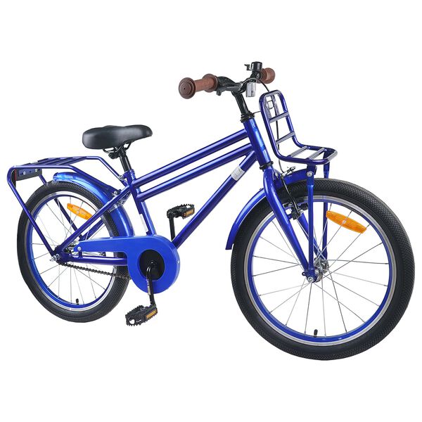 vidaXL Kinderfiets 18 Inch voor 5-7 jaar Donkerblauw