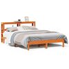 vidaXL Bedframe zonder matras massief grenenhout wasbruin 135x190 cm