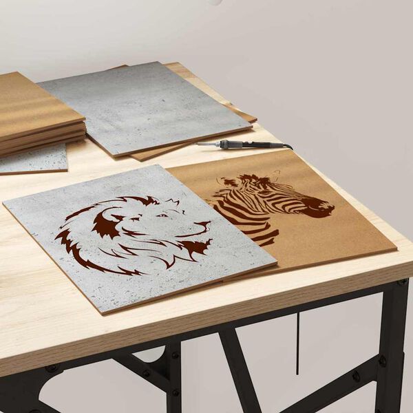 vidaXL Decorpanelen 150 pcs Beton Grijs 21 x 30 x 0,27 cm Bewerkt hout