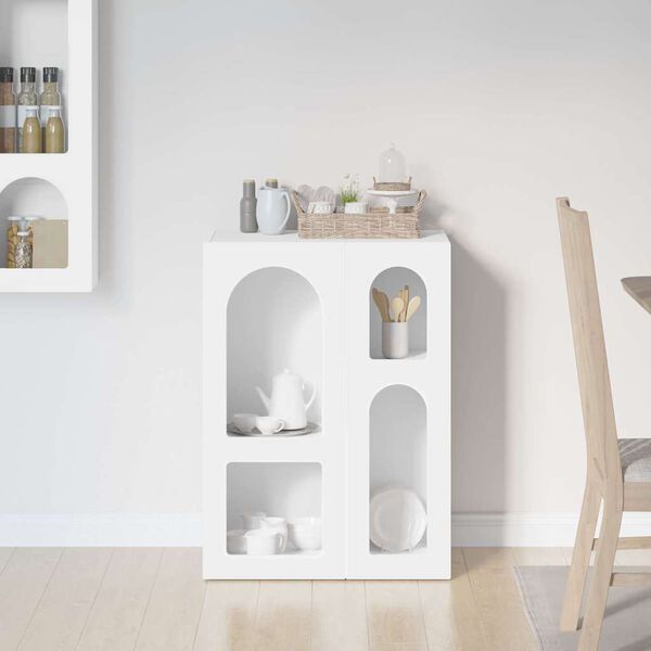 vidaXL Dressoir Wit 59 x 35 x 80.5 cm Bewerkt hout