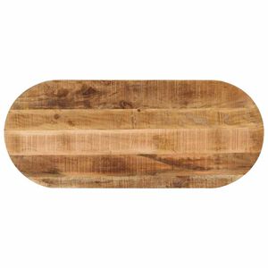 vidaXL Tafelblad ovaal 80x40x2,5 cm massief ruw mangohout