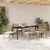 vidaXL Tuin Eetset 7 pcs Beige poly rattan