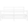 vidaXL Bedframe met hoofd- en voeteneinde metaal wit 150x200 cm