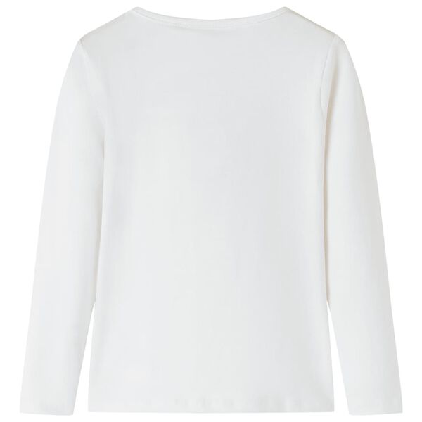 Kindershirt met lange mouwen 140 ecrukleurig