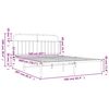 vidaXL Bedframe met hoofdbord metaal wit 160x200 cm