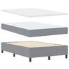 vidaXL Boxspringbed met matras Lichtgrijs 120 x 190 cm Stof