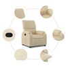 vidaXL Relaxfauteuil Cr&egrave;me Stof