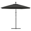 vidaXL Zweefparasol met LED-verlichting stalen paal 300 cm antraciet