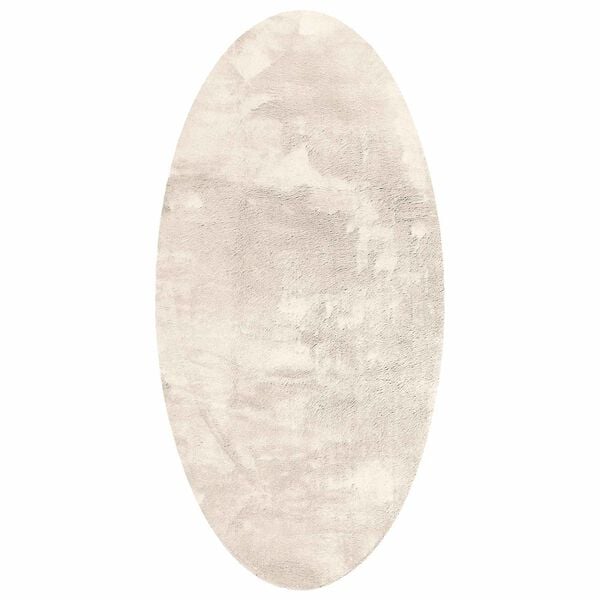 vidaXL Vloerkleden Ovaal HUARTE Beige 100 x 200 cm 100% Polyester