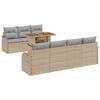vidaXL Tuin Sofa Set met opslag 8 pcs Beige Poly riet