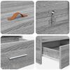 vidaXL Opbergbedframe met lade Grijs Sonoma 180 x 200 cm Bewerkt hout