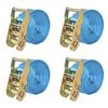 vidaXL Spanbanden 2 ton 6mx38mm blauw 4 st