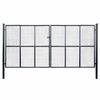 vidaXL Tuinhek van gaas gegalvaniseerd staal 400x200 cm grijs