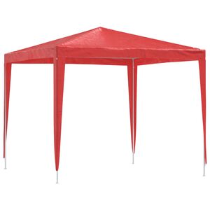 vidaXL Partytent 250 x 250 x 240 cm Rood PE en staal
