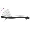 vidaXL Ligstoelen 3 pcs Zwart en Wit 40 x 40 x 40.5 cm poly rattan