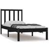 vidaXL Bedframe massief grenenhout zwart 90x190 cm