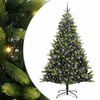 vidaXL Kunstkerstboom met scharnier 300 LEDs Groen 180 cm PVC en PE