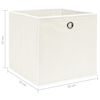 vidaXL Opbergboxen 10 st 32x32x32 cm stof wit