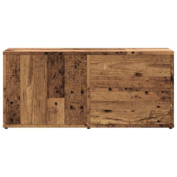vidaXL Tv-meubel 80x34x35,5 cm bewerkt hout oud houtkleurig