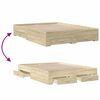 vidaXL Bedframe met lades bewerkt hout sonoma eikenkleurig 160x200 cm
