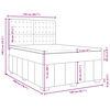vidaXL Boxspring met matras stof donkergrijs 140x200 cm