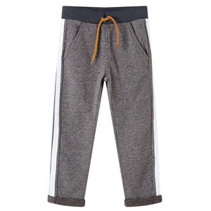 vidaXL Kinderjoggingbroek 116 gem&ecirc;leerd donkergrijs