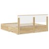 vidaXL Bedframe met hoofdeinde Sonoma Eiken 180 x 200 cm Bewerkt hout