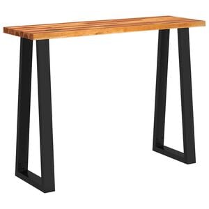 vidaXL Wandtafel met natuurlijke rand 110x35x80 cm massief acaciahout