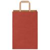 vidaXL Papieren zakken 50 st met hengsels 21x11x31 cm rood