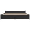 vidaXL Bedframe massief hout zwart 180x200 cm