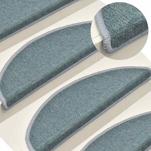vidaXL Trapmatten 15 st 56x17x3 cm Zeeblauw Halfrond