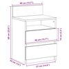 vidaXL Nachtkastjes 2 st met 2 lades 40x33x60 cm grijs sonoma eiken