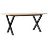 vidaXL Salontafel X-frame 90x40x45 cm massief grenenhout en staal