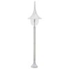 vidaXL Paalverlichting tuin E27 120 cm aluminium wit