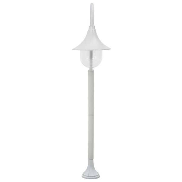 vidaXL Paalverlichting tuin E27 120 cm aluminium wit