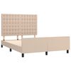 vidaXL Bedframe met hoofdbord kunstleer cappuccinokleurig 140x200 cm