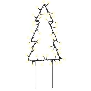 vidaXL Kerstverlichting kerstboom 3 st met grondpinnen 50 LED's 30 cm