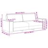 vidaXL Bank 3 pcs Cr&egrave;me 220 x 80 x 84 cm Linnen-mix stof