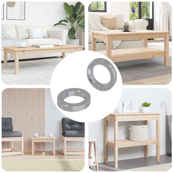 vidaXL Veer Washer 2 pcs Wit 13 x 1 mm IJzer