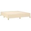 vidaXL Boxspring bed stof cr&egrave;mekleurig 180x200 cm