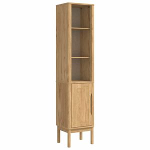 vidaXL Hoge badkamerkast met plank FLORO Wasbruin 35 x 30 x 160 cm