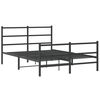 vidaXL Bedframe met hoofd- en voeteneinde&nbsp;metaal zwart 140x190 cm