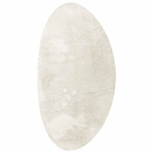 vidaXL Tapijt HUARTE Cr&egrave;mekleurig 80 x 150 cm Polyester