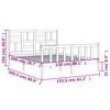 vidaXL Bedframe met hoofdbord massief hout