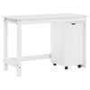 vidaXL Bureau Kas Set 2 st Wit Massief grenenhout