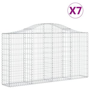 vidaXL Schanskorven 7 st gewelfd 200x30x100/120 cm ijzer