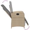 vidaXL 9-delige Tuinset met kussens poly rattan beige