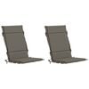 vidaXL 2-delige Hoogrug Kussen GEMERT 2 pcs 100% Polyester Grijs
