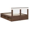 vidaXL Bedframe met hoofdeinde Bruin Eiken 140 x 200 cm Bewerkt hout