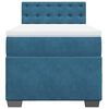 vidaXL Boxspring met matras fluweel donkerblauw 90x190 cm